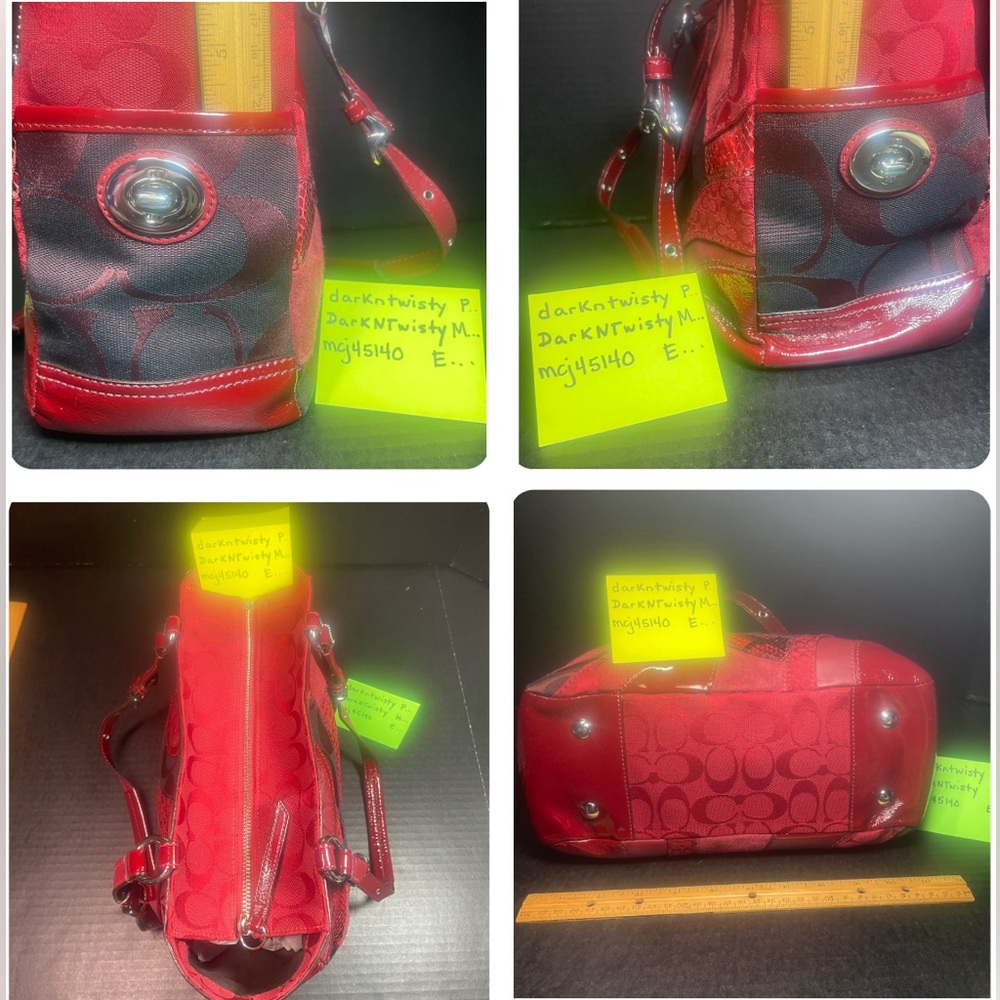 Beautiful Mixed Media Coach Signature Tote Gorgeous! Used only once or twice - Picture 9 of 17